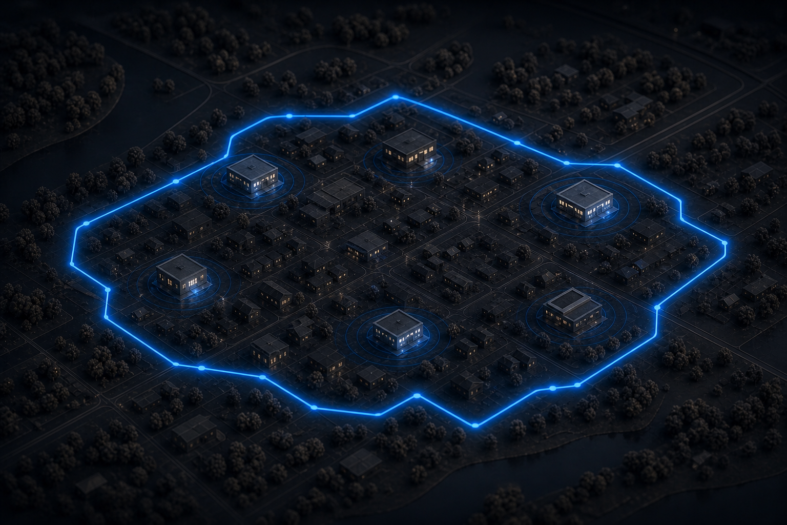 Abstract service boundary connecting consistent business information across a local area